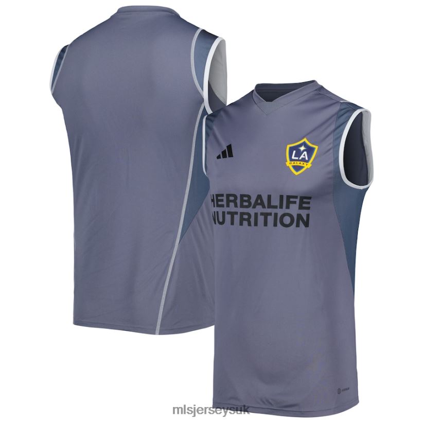 LA Galaxy Adidas Gray 2023 On-Field Sleeveless Training Jersey Men MLS Jerseys Jersey X60B2D389